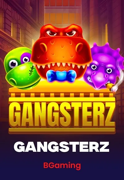 Gangsterz slot at BloodySlots Casino with cartoon dinosaurs